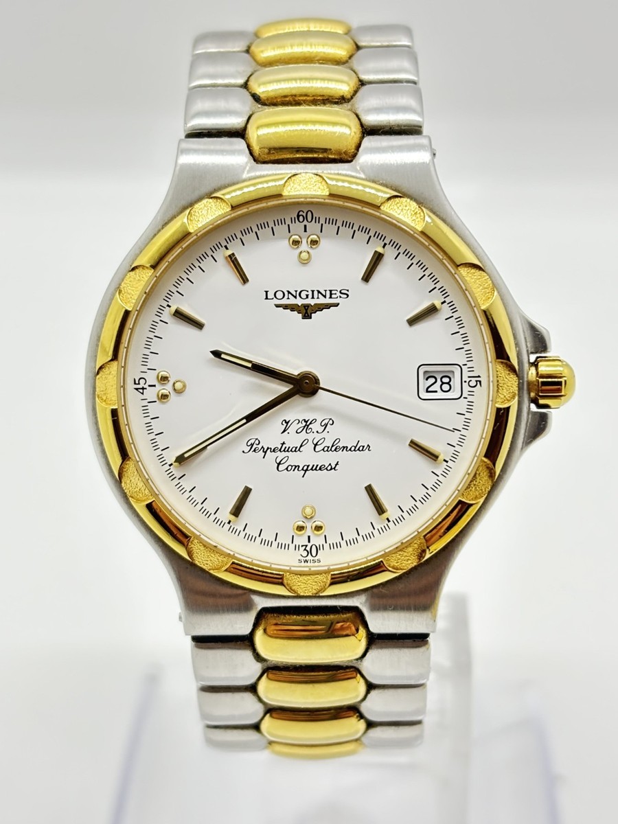 宝*斎様 LONGINES Conquest VHP Calender 腕時計 Near Mint] Longines Conquest L1.627.3 V.H.P. Perpetual Calendar