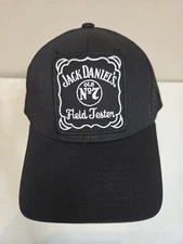 Jack Daniels Field Tester Hat / Cap Adult Black Snapback Patch Mesh Trucker
