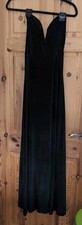 PLT Size 12 Black Floor Length Velvet Dress With Sweetheart Neckline