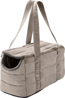 Hunter 2-in-1 Hunde-Tragetasche Seoul Greige + Kuscheldecke für Hunde bis 7 kg