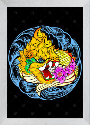 Naga Drache gerahmtes Wandbild Poster Leinwanddruck Bild