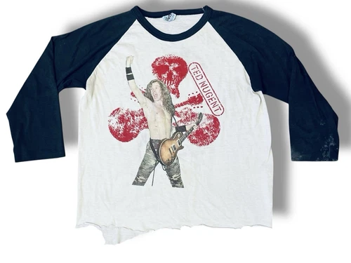 Ted Nugent Nugent Rules Concert Vintage Graphic Band T 1980s vintage concert t-shirt, vintage, size XL, single stitch, B+ condition