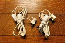 Lot of 2: Single Light Cord w/ Rolled Switch for Dept 56 & Other Houses E 89171
