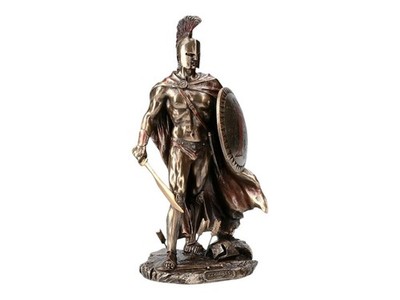 Griechischer Spartaner König Leonidas mit Schwert und Schild Kaltguss Bronze Resin Statue
