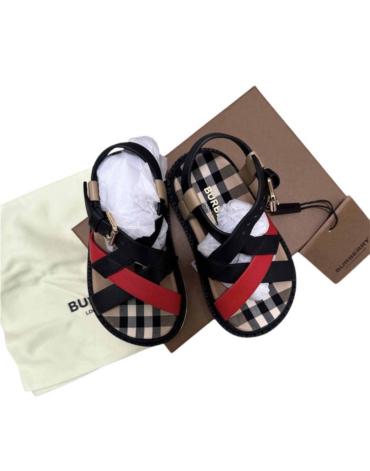 Burberry Girl Sandals Size 23 (US 6 Toddler) New with Box