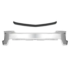 Front Bumper Bar For 2019-2022 Chevy Silverado 1500 W/O Sensor Hole W/ Molding