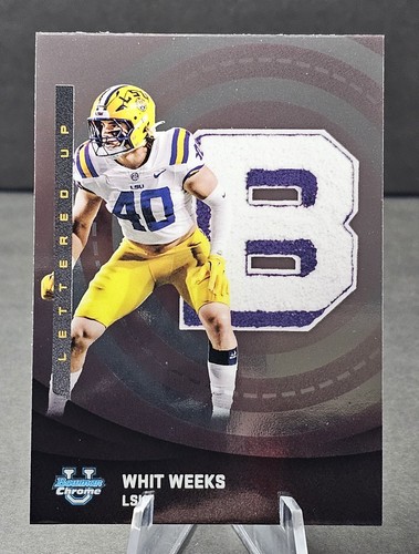 2025 Bowman U Chrome Whit Weeks #LU-20 Lettered Up LSU Tigers  - Picture 1 of 2