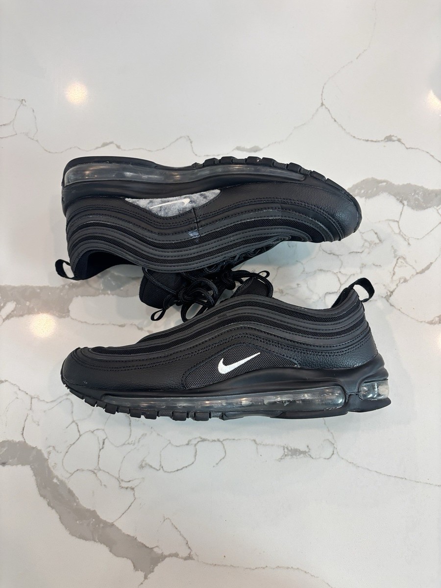 Size 9.5 Nike Air Max 97 Black Men Terry Cloth Lace Up Sneakers