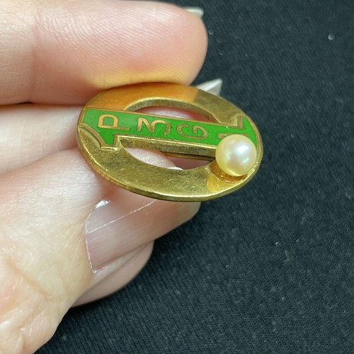 Vintage Brooch Signed GF Green 1 P3GA Pin Rare HTF - Picture 3 of 8