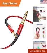 4FT 3.5mm to 6.35mm Audio Cable   Perfect for Musicians and Audiophiles