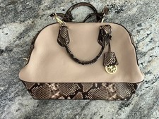 Michael Kors Smythe Large Dome Satchel In Blush with Gold Hardware