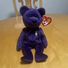 Ty Beanie Babies Princess the Bear Purple Plush 1997 Vintage