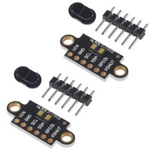 AITRIP 2PCS VL53L1X Laser Ranging Flight Time Sensor Module with Cover black 