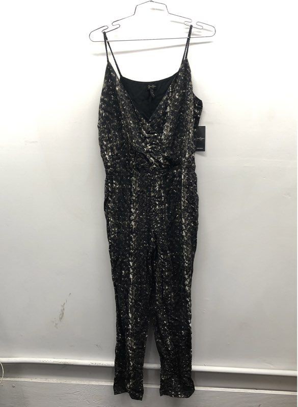 Jessica Simpson Women's Bren Jumpsuit Black Desert Spaghetti Strap NWT Sz S