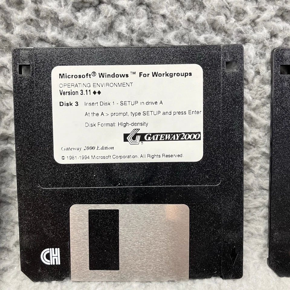 Microsoft Windows 3.11 on 3.5" 1.44MB Floppy Disk install - Workgroups (8 Disks) - Image 4 of 4