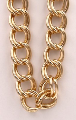Over Head Necklace Yellow Gold Plated No Clasp Large Links 36 inches