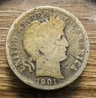 1901-P Barber Dime - Actual Coin Shown - Free Shipping & Tracking INV#195
