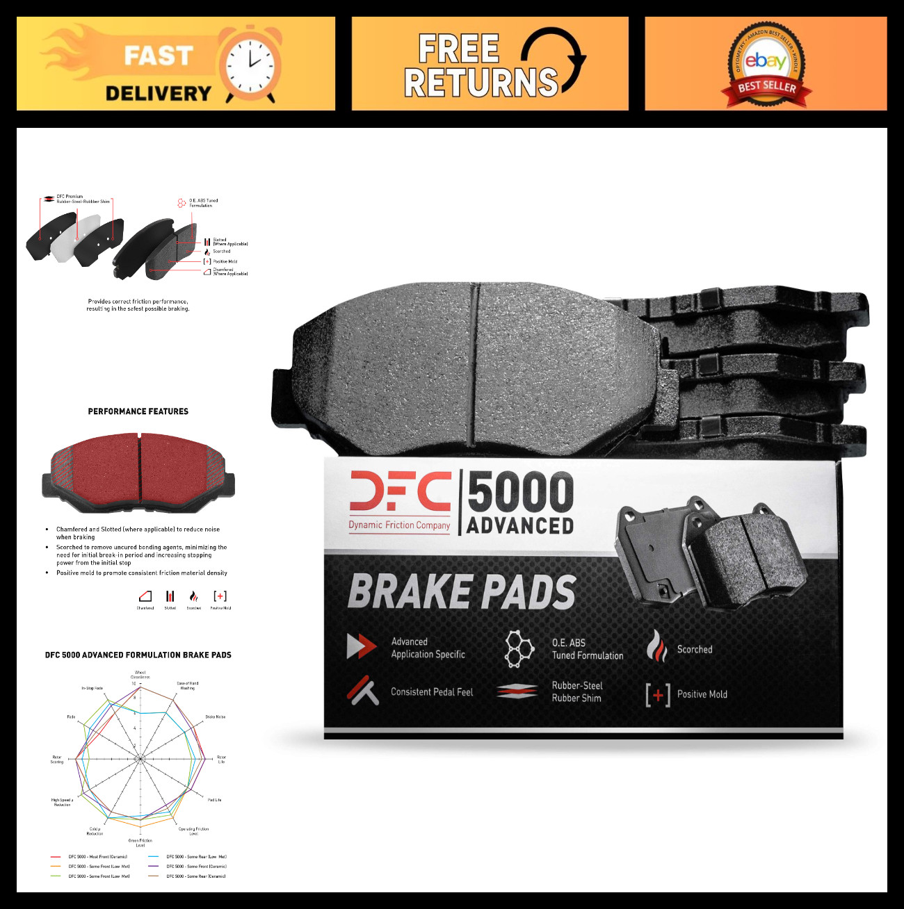 Maserati Ghibli 2014-2022 Front Brake pads Set