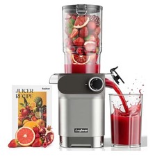 Cold Press Juicer, 200W Masticating Slow Juicer 4.3" Large Feed Chute Fit Who...