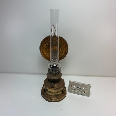 Vintage Kosmos Brenner Oil Lamp with original glass chimney and