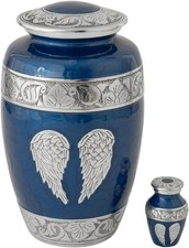 At Peace Memorials Angel Wings Cremation Set Urn for Ashes