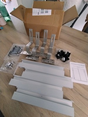 Photovoltaik Halterung Solar Ziegeldach Montage Set PV Modul Befestigung Schiene