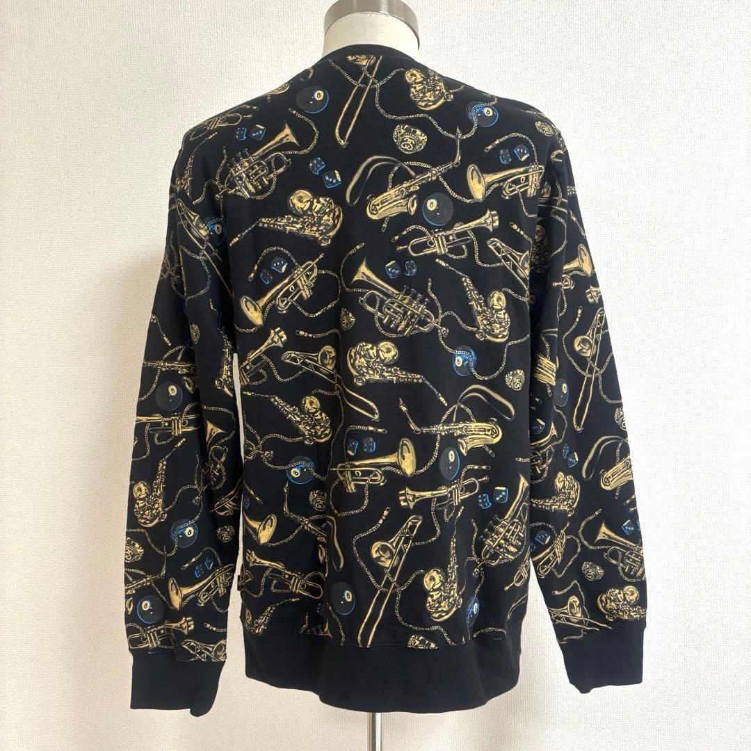 Stussy USA made early 2000s allover sweatshirt musical instrument print L thumbnail 4