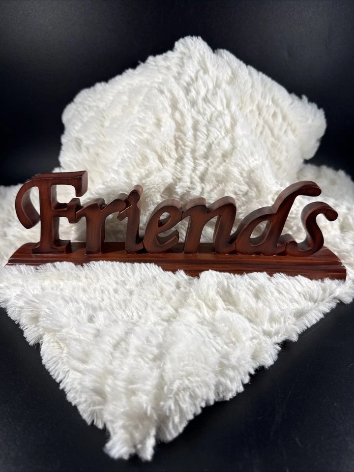 “Friends” Wooden Plaque Shelf Sitter Table Decor 11.5” X 3” 1.75” Pre-Owned - Image 2 of 4