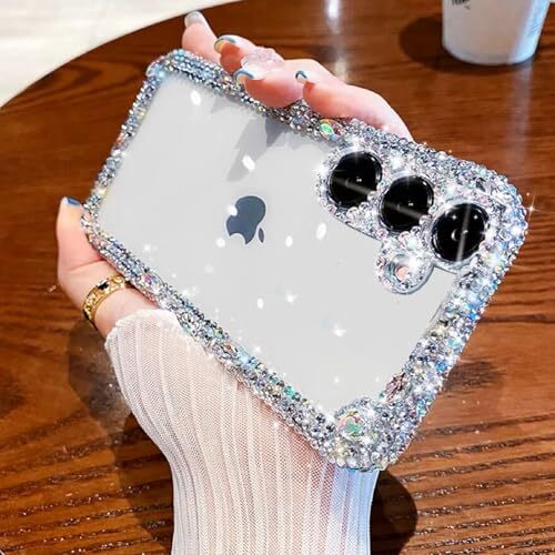 for Samsung Galaxy S25 Clear Glitter Case,Cute Luxury Bling Sparkly Diamond - Bild 7 von 7