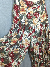 Vtg Gaucho Pants Women 10 Flowy Wide Leg Easy Chic Boho Appeal Festival On Trend