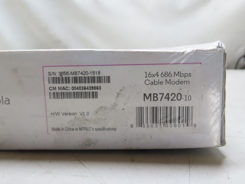 Motorola MB7420 16x4 High Speed Cable Modem 686 Mbps - Picture 2 of 4