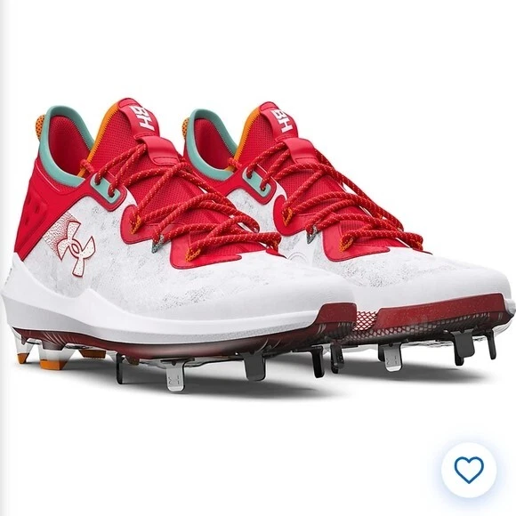 Under Armour Harper 8 ST Low White Red for sale | eBay