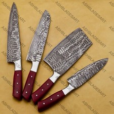 Knife Set 4 Piece Damascus Chef Knife Professional Kitchen Knives,Kitchen 