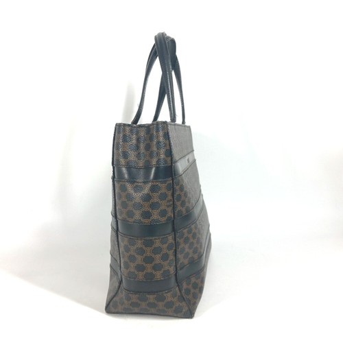Bolso de Mano CELINE Vintage Macadam Bolso de Hombro Bolso de Mano Cuero Negro/Marrón - Imagen 4 de 17