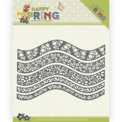 Stanzschablone - Precious Marieke - Happy Spring - Lustige Borden