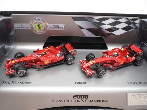 Hotwheels L8784 F1 Constructor's Champions 2008 #1/#2 Raikkonen/Massa) 1:43 IMBALLO ORIGINALE - Foto 15 di 24