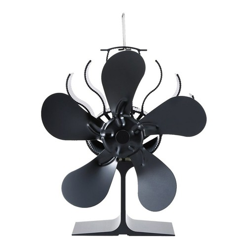 5-Blade Heat Powered Wood Stove Fan Fireplace Singapore | Ubuy