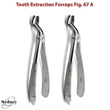 2 Pcs Dental Tooth Forceps Surgical Extraction Forcep for Upper Fig.67A