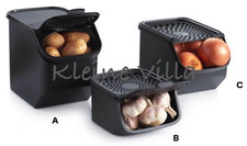 Tupperware Neu, Kartoffellager od. Zwiebellager od. Knoblauchlager, alle Schwarz