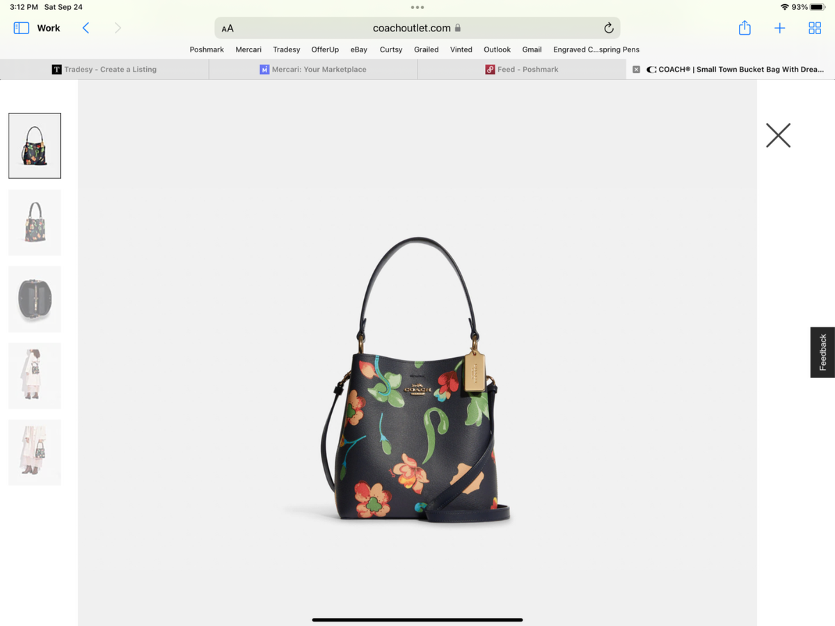COACH Small Town Bucket Bag With Dreamy Land Floral Print