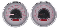 Dakota Digital 1947-53 Chevy Truck Analog Gauge System Silver Red Vhx-47c-pu-s-r