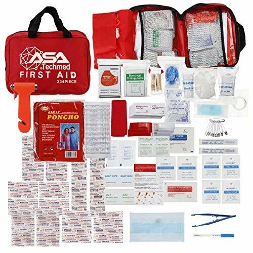 234 Piece First Aid Kit for Emergencies, Home, Office, Outdoors, Fully Stocked