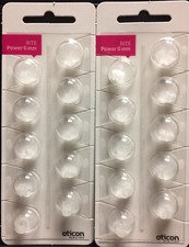 2 Packs Oticon 6mm Power Rite Domes. 10 Domes/pack, 20 Domes Total.