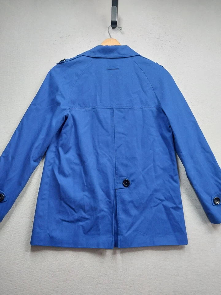 Daisy Fuentes Moda Coat Women's Size Medium Blue Double Breasted Lined Jacket  - Image 2 of 4