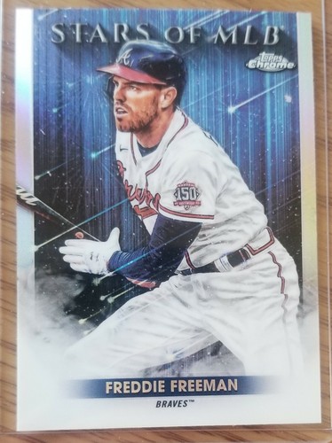 2022 Topps Serie 1 Freddie Freeman Estrellas de MLB Topps Chrome Refractor Braves