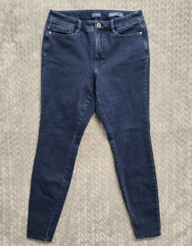 J Jill Jeans Womens 8 Dark Blue Premium Flex High Rise Leggings 29x27"