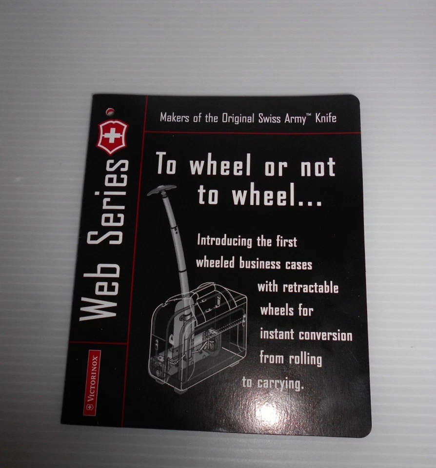 NEW w Tags--Victorinox Dlx Expdbl Brief Case w/Retractible Wheels Web MOBLIZER - Image 2 of 4