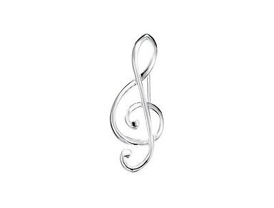 Touch Jewellery 925 Sterling Silver with Marcasite Treble Clef Brooch//Pin