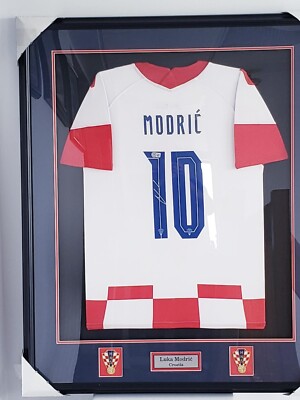 LUKA MODRIC CROATIA 2020-21 SIGNED & FRAME JERSEY BECKETT