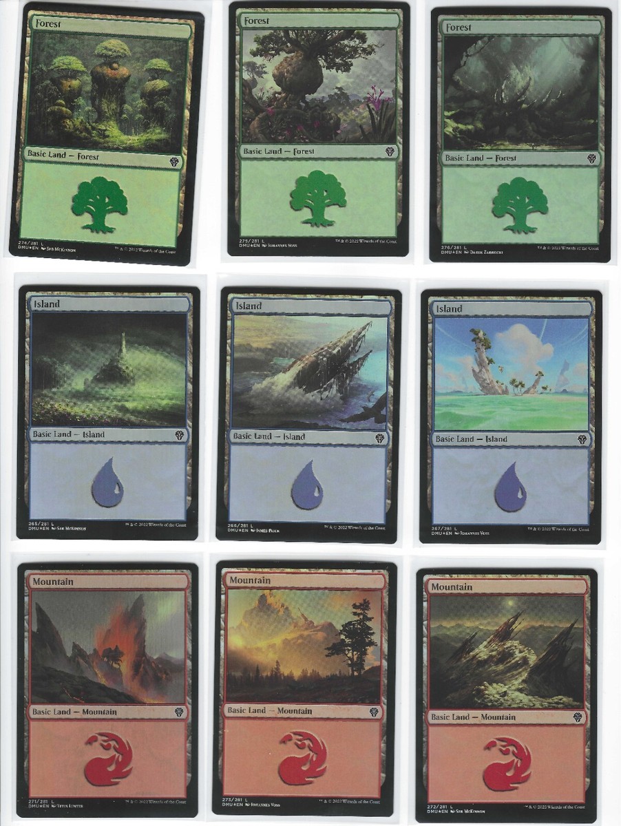 MTG - Dominaria United - Basic Land Art Set - Foil - NM/MT -Magic